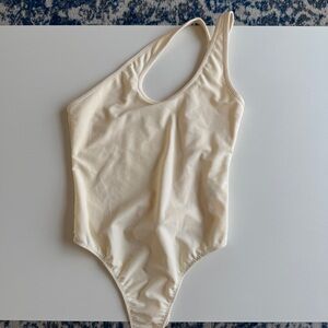 WeWoreWhat Cream Bodysuit One Piece